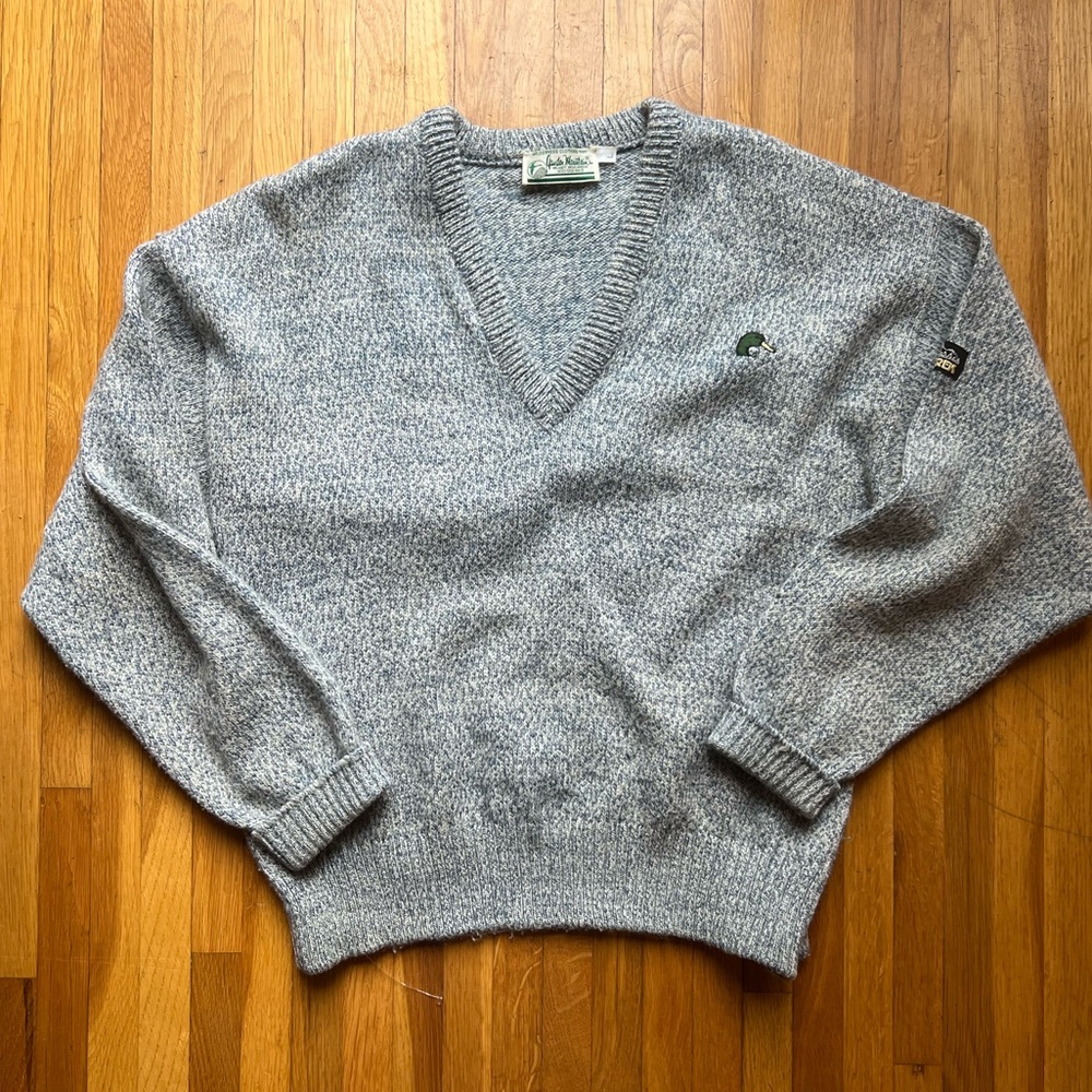 Vintage Wilderness Clothing Duck Knit Sweater Gray